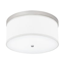 Midtown 3 Light 16" Wide Flush Mount Drum Ceiling Fixture with Cream Shade