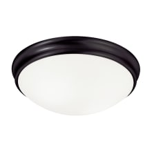 2 Light 4-1/4" Tall Flush Mount Bowl Ceiling Fixture