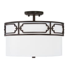 Merrick 3 Light 15" Wide Semi-Flush Drum Ceiling Fixture / Pendant