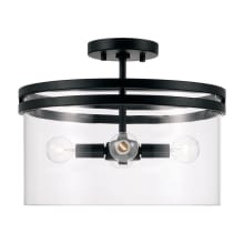 Fuller 4 Light 15" Wide Semi-Flush Drum Ceiling Fixture