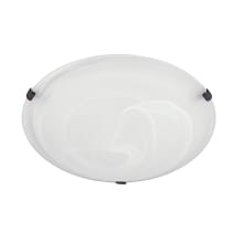 3 Light 16" Wide Flush Mount Bowl Ceiling Fixture with Frosted Glass Shade