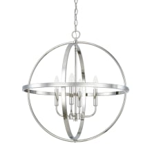 4 Light 23" Wide Taper Candle Pendant