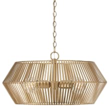 Kaiya 4 Light 22" Wide Cage Pendant with Hand-Crafted Metal Shade