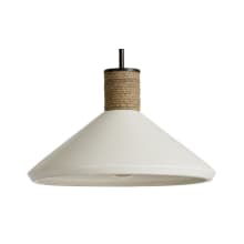 18" Wide Pendant with Ceramic Shade