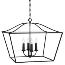 Grady 4 Light 28" Wide Taper Candle Pendant