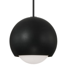 Dolby 13" Wide Pendant with Metal and Frosted Glass Shade