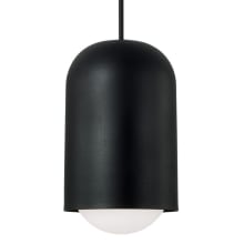 Dolby 10" Wide Pendant with Metal and Frosted Glass Shade