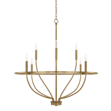 Greyson 8 Light 34" Wide Taper Candle Chandelier