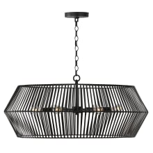 Kaiya 6 Light 31" Wide Cage Pendant with Hand-Crafted Metal Shade