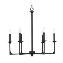 Clint 6 Light 28" Wide Taper Candle Chandelier