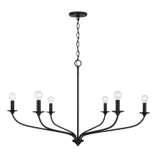 Dolan 6 Light 40" Wide Candle Style Chandelier