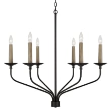 Wilder 6 Light 32" Wide Taper Candle Style Chandelier