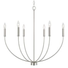 Ansley 6 Light 30" Wide Taper Candle Style Chandelier