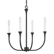 Decklan 4 Light 21" Wide Taper Candle Style Chandelier