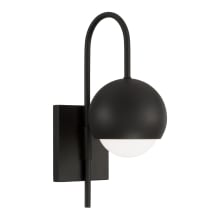 Dolby 16" Tall Wall Sconce with Metal and Frosted Glass Shade
