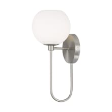 Ansley 15" Tall Bathroom Sconce with Soft White Glass Shade