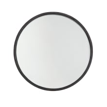 31" Diameter Circular Flat Framed Accent Mirror