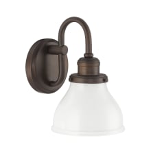 Baxter 10" Tall Bathroom Sconce with Frosted Glass Shade
