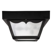 Outdoor 9" Wide Outdoor Flush Mount Square Ceiling Fixture