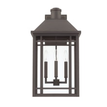 Braden 3 Light 23" Tall Outdoor Wall Sconce