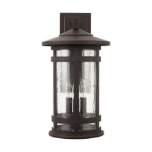 Mission Hills 3 Light 20" Tall Outdoor Wall Sconce