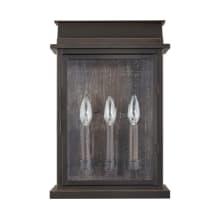 Bolton 3 Light 17" Tall Outdoor Wall Sconce