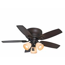 Durant 44" 5 Blade Flush Mount Indoor Ceiling Fan - Blades and LED Light Kit Included