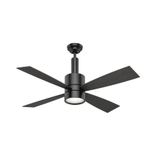 Bullet 54" 4 Blade LED Indoor Ceiling Fan with LED Light Kit and Wall Control