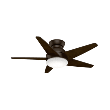Isotope 44" 5 Blade Low Profile Indoor Ceiling Fan - Integrated LED Light Kit and Wall Control Included