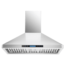280 - 900 CFM 36 Inch Wide Stainless Steel Wall Mounted Range Hood with Halogen Lighting from the AirPRO Collection