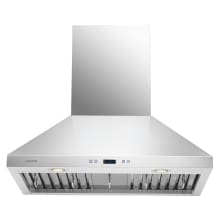 860 CFM 30 Inch Wide Stainless Steel Wall Mount Range Hood with Touch Sensitive LED Control Panel