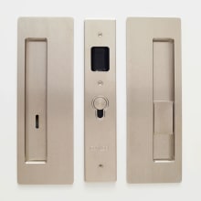 Magnetic Privacy Pocket Door Pull Set with RH Snib/LH Emergency for 1-3/8 Inch Thick Doors