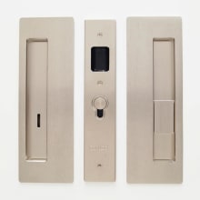 Magnetic Privacy Pocket Door Pull Set with RH Snib/LH Emergency for 1-3/4 Inch Thick Doors