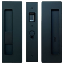 Magnetic Privacy Pocket Door Pull Set with LH Snib/RH Emergency for 1-3/4 Inch Thick Doors