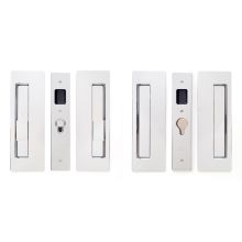 Magnetic Latching Privacy Double Door Pocket Door Set for 1-3/8 Inch Door Thickness