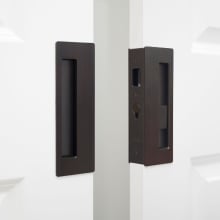 Magnetic Latching Privacy Dual Pocket Door Set for 1-3/4 Inch Door Thickness