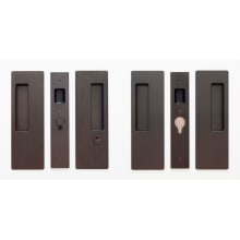 Magnetic Bi-Parting Single Cylinder Pocket Door Pull Set for 1-3/8" Inch Thick Doors