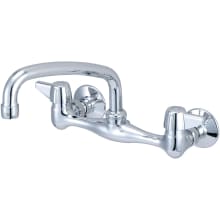 1.5 GPM Wall Mounted Kitchen Faucet with 8" Swivel Spout and Lever Handles