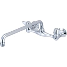 1.5 GPM Wall Mounted Kitchen Faucet with 14" Swivel Spout and Lever Handles