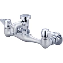 Double Handle Wall Mounted Service Sink Faucet with Lever Handles