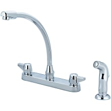 1.5 GPM Deck Mounted Kitchen Faucet with High-Rise Swivel Spout, Side Spray and Lever Handles