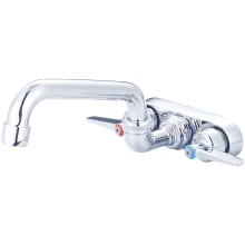 1.5 GPM Wall Mounted Kitchen Faucet with 6" Swivel Spout and Lever Handles