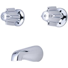 Double Handle Tub Faucet Trim with Knob Handles, Built-In Transfer Valve, and 1/2” I.P.S. or 1/2” nominal copper Union Inlets