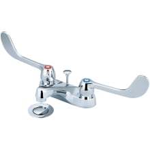 1.2 GPM Double Handle Bathroom Faucet with 6" Wrist Blade Handles and Pop-Up Drain Assembly