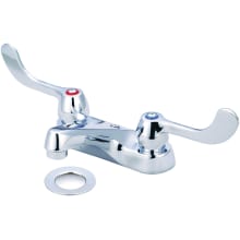 1.2 GPM Double Handle Bathroom Faucet with 4" Wrist Blade Handles and Pop-Up Drain Assembly