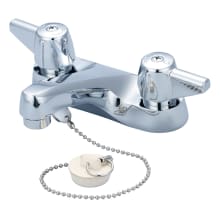 1.2 GPM Double Handle Bathroom Faucet with Lever Handles, Chain and Stopper