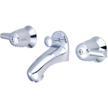 1.2 GPM Double Handle Slant Back Bathroom Faucet with Pop-Up Drain Assembly and Lever Handles