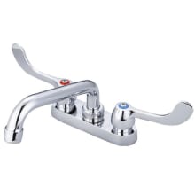1.5 GPM Deck Mounted Laundry Faucet with 6" Swivel Spout and Wrist Blade Handles