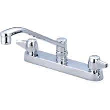 1.5 GPM Deck Mounted Kitchen Faucet with 8" D Style Swivel Spout and Lever Handles