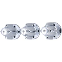 Triple Handle Valve Trim Only with 1/2" I.P.S. or 1/2" Nominal Copper Union Inlets and Knob Handles